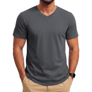 image:imageCOOFANDY Mens T Shirts Short Sleeve V Neck TShirt Casual Soft Basic TeeDark Gray