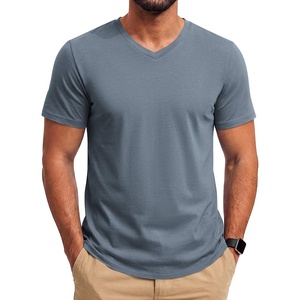 image:imageCOOFANDY Mens T Shirts Short Sleeve V Neck TShirt Casual Soft Basic TeeHazy Blue