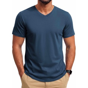image:imageCOOFANDY Mens T Shirts Short Sleeve V Neck TShirt Casual Soft Basic TeeNavy Blue