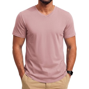 image:imageCOOFANDY Mens T Shirts Short Sleeve V Neck TShirt Casual Soft Basic TeePink