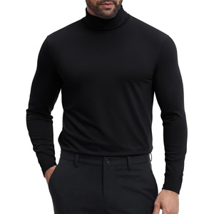 image:imageCOOFANDY Mens Turtleneck Shirts Slim Fit Shirt Tops Lightweight Pullover Basic Sweater Casual Long Sleeve ShirtBlack