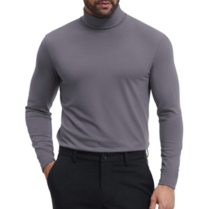 image:imageCOOFANDY Mens Turtleneck Shirts Slim Fit Shirt Tops Lightweight Pullover Basic Sweater Casual Long Sleeve ShirtDark Grey