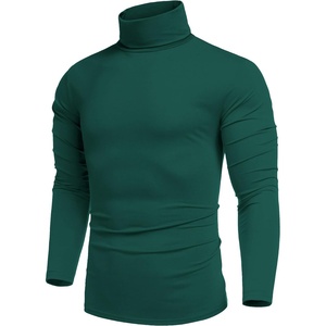 image:imageCOOFANDY Mens Turtleneck T Shirts Long Sleeve Slim Fit Thermal TopsDark Green