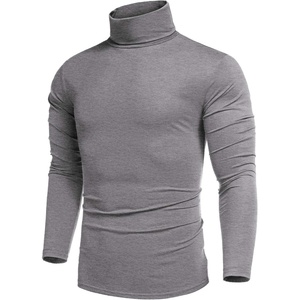 image:imageCOOFANDY Mens Turtleneck T Shirts Long Sleeve Slim Fit Thermal TopsGrey