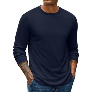 image:imageCOOFANDY Mens Waffle Long Sleeve Shirts Casual Crew Neck T Shirt Soft TeesNavy Blue