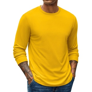 image:imageCOOFANDY Mens Waffle Long Sleeve Shirts Casual Crew Neck T Shirt Soft TeesYellow