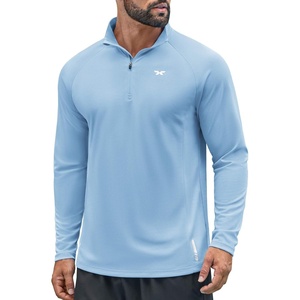 image:imageCOOFANDY Quarter Zip Pullover Athletic Running Shirts Quick Dry Lightweight Tennis GymLight Blue