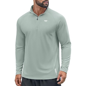 image:imageCOOFANDY Quarter Zip Pullover Athletic Running Shirts Quick Dry Lightweight Tennis GymSage Green