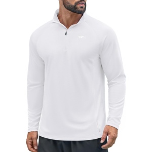 image:imageCOOFANDY Quarter Zip Pullover Athletic Running Shirts Quick Dry Lightweight Tennis GymWhite