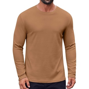 image:imageCOOFANDY Thermal Shirts for Men Heavyweight Long Sleeve T Shirt Casual Basic Shirts Stretch Crew Neck UndershirtsCamel