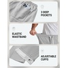 image:imageCOOFANDY Baggy Sweatpants Men Wide Leg Cotton Joggers for Men with PocketsAlight Gray