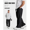 image:imageCOOFANDY Baggy Sweatpants Men Wide Leg Cotton Joggers for Men with PocketsBlack