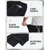 image:imageCOOFANDY Baggy Sweatpants Men Wide Leg Cotton Joggers for Men with PocketsBlack