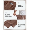 image:imageCOOFANDY Baggy Sweatpants Men Wide Leg Cotton Joggers for Men with PocketsBrown