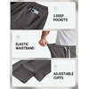image:imageCOOFANDY Baggy Sweatpants Men Wide Leg Cotton Joggers for Men with PocketsDark Gray