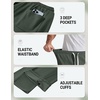 image:imageCOOFANDY Baggy Sweatpants Men Wide Leg Cotton Joggers for Men with PocketsDark Green