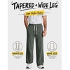 image:imageCOOFANDY Baggy Sweatpants Men Wide Leg Cotton Joggers for Men with PocketsDark Green