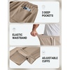 image:imageCOOFANDY Baggy Sweatpants Men Wide Leg Cotton Joggers for Men with PocketsKhaki