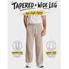 image:imageCOOFANDY Baggy Sweatpants Men Wide Leg Cotton Joggers for Men with PocketsKhaki