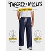 image:imageCOOFANDY Baggy Sweatpants Men Wide Leg Cotton Joggers for Men with PocketsNavy Blue