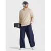 image:imageCOOFANDY Baggy Sweatpants Men Wide Leg Cotton Joggers for Men with PocketsNavy Blue