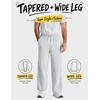image:imageCOOFANDY Baggy Sweatpants Men Wide Leg Cotton Joggers for Men with PocketsWhite Heather
