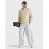 image:imageCOOFANDY Baggy Sweatpants Men Wide Leg Cotton Joggers for Men with PocketsWhite Heather