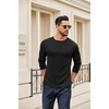 image:imageCOOFANDY Crewneck Sweaters for Men Slim Fit Long Sleeve Pullover TopsBlackWhite