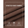 image:imageCOOFANDY Crewneck Sweaters for Men Slim Fit Long Sleeve Pullover TopsBrown