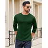 image:imageCOOFANDY Crewneck Sweaters for Men Slim Fit Long Sleeve Pullover TopsDark Green