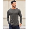 image:imageCOOFANDY Crewneck Sweaters for Men Slim Fit Long Sleeve Pullover TopsDark Grey