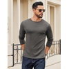 image:imageCOOFANDY Crewneck Sweaters for Men Slim Fit Long Sleeve Pullover TopsDark Grey