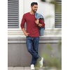 image:imageCOOFANDY Crewneck Sweaters for Men Slim Fit Long Sleeve Pullover TopsRed