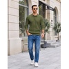 image:imageCOOFANDY Long Sleeve Polo Shirts for Men Lightweight Knit Polo SweaterArmy Green