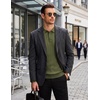 image:imageCOOFANDY Long Sleeve Polo Shirts for Men Lightweight Knit Polo SweaterArmy Green