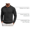 image:imageCOOFANDY Long Sleeve Polo Shirts for Men Lightweight Knit Polo SweaterBlack