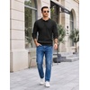 image:imageCOOFANDY Long Sleeve Polo Shirts for Men Lightweight Knit Polo SweaterBlack