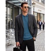 image:imageCOOFANDY Long Sleeve Polo Shirts for Men Lightweight Knit Polo SweaterBlue