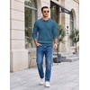 image:imageCOOFANDY Long Sleeve Polo Shirts for Men Lightweight Knit Polo SweaterBlue