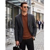 image:imageCOOFANDY Long Sleeve Polo Shirts for Men Lightweight Knit Polo SweaterCaramel
