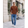 image:imageCOOFANDY Long Sleeve Polo Shirts for Men Lightweight Knit Polo SweaterCaramel
