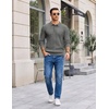 image:imageCOOFANDY Long Sleeve Polo Shirts for Men Lightweight Knit Polo SweaterDark Grey