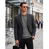 image:imageCOOFANDY Long Sleeve Polo Shirts for Men Lightweight Knit Polo SweaterDark Grey