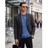 image:imageCOOFANDY Long Sleeve Polo Shirts for Men Lightweight Knit Polo SweaterDenim Blue