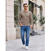 image:imageCOOFANDY Long Sleeve Polo Shirts for Men Lightweight Knit Polo SweaterFantasy Brown