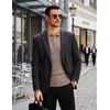 image:imageCOOFANDY Long Sleeve Polo Shirts for Men Lightweight Knit Polo SweaterFantasy Brown