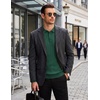 image:imageCOOFANDY Long Sleeve Polo Shirts for Men Lightweight Knit Polo SweaterGreen