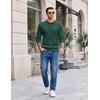 image:imageCOOFANDY Long Sleeve Polo Shirts for Men Lightweight Knit Polo SweaterGreen