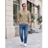 image:imageCOOFANDY Long Sleeve Polo Shirts for Men Lightweight Knit Polo SweaterKhaki