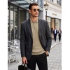 image:imageCOOFANDY Long Sleeve Polo Shirts for Men Lightweight Knit Polo SweaterKhaki